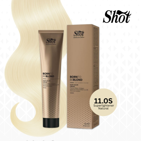 Vopsea de par profesionala maro - Vopsea profesionala pentru par 100 ml - SHOT - BTB BLOND - 11.0S