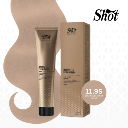 Vopsea de par profesionala maro - Vopsea profesionala pentru par 100 ml - SHOT - BTB BLOND - 11.9S