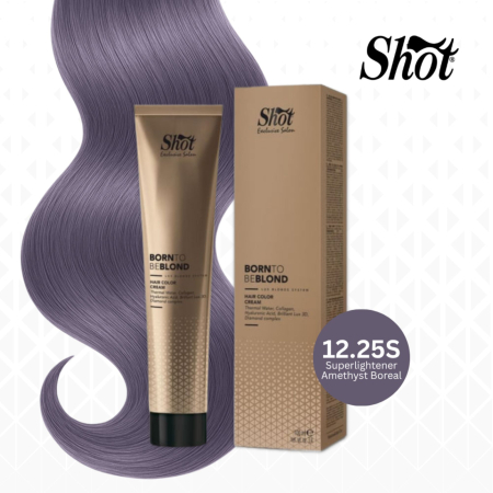 Vopsea de par profesionala maro - Vopsea profesionala pentru par 100 ml - SHOT - BTB BLOND - 12.25S