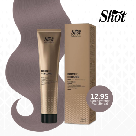 Vopsea de par profesionala maro - Vopsea profesionala pentru par 100 ml - SHOT - BTB BLOND - 12.9S