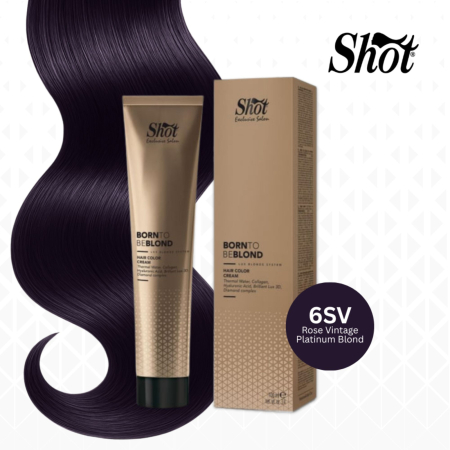 Vopsea de par profesionala maro - Vopsea profesionala pentru par 100 ml - SHOT - BTB BLOND - 6SV