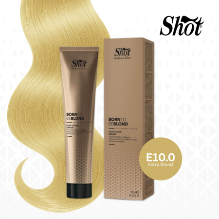 Vopsea de par profesionala maro - Vopsea profesionala pentru par 100 ml - SHOT - BTB BLOND - E10.0