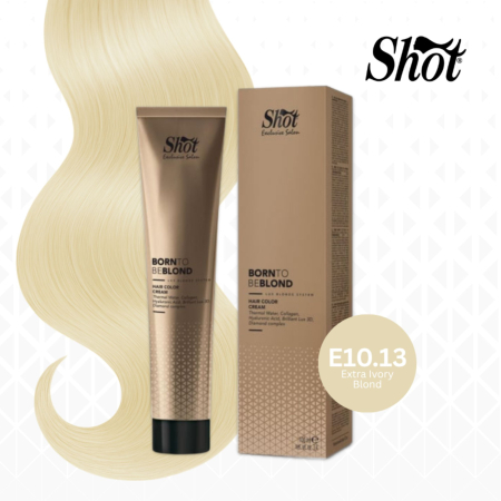 Vopsea de par profesionala maro - Vopsea profesionala pentru par 100 ml - SHOT - BTB BLOND - E10.13