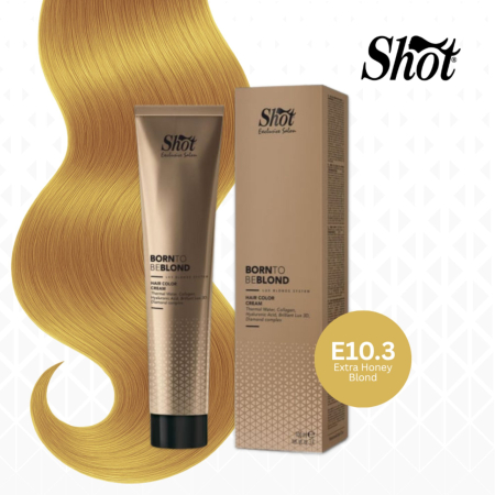 Vopsea de par cu amoniac profesionala - Vopsea profesionala pentru par 100 ml - SHOT - BTB BLOND - E10.3