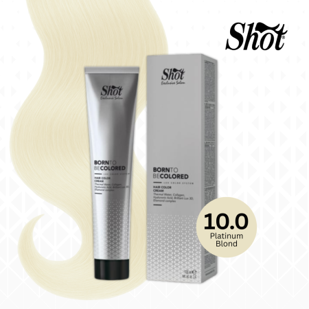 Vopsea de par profesionala aramiu - Vopsea profesionala pentru par 100 ml - SHOT - BTB COLORED - 10.0