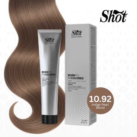 Vopsea de par profesionala aramiu - Vopsea profesionala pentru par 100 ml - SHOT - BTB COLORED - 10.92