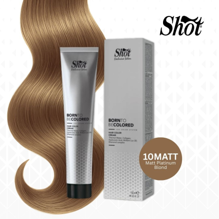 Vopsea de par profesionala maro - Vopsea profesionala pentru par 100 ml - SHOT - BTB COLORED - 10 MATT