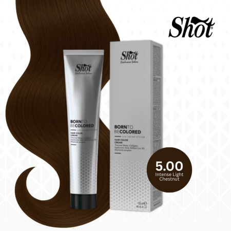 Vopsea de par profesionala aramiu - Vopsea profesionala pentru par 100 ml - SHOT - BTB COLORED - 5.00