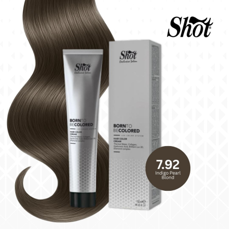 Vopsea de par profesionala maro - Vopsea profesionala pentru par 100 ml - SHOT - BTB COLORED - 7.92