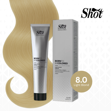 Vopsea de par profesionala aramiu - Vopsea profesionala pentru par 100 ml - SHOT - BTB COLORED - 8.0