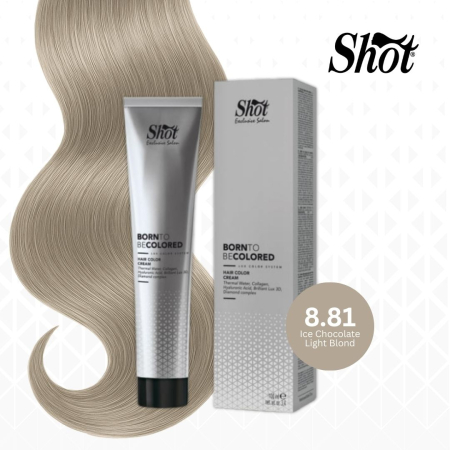 Vopsea de par profesionala maro - Vopsea profesionala pentru par 100 ml - SHOT - BTB COLORED - 8.81