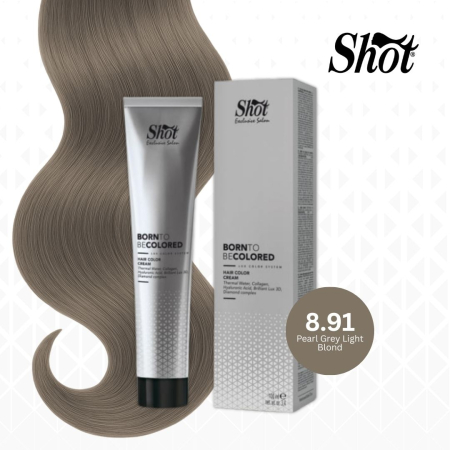 Vopsea de par profesionala maro - Vopsea profesionala pentru par 100 ml - SHOT - BTB COLORED - 8.91