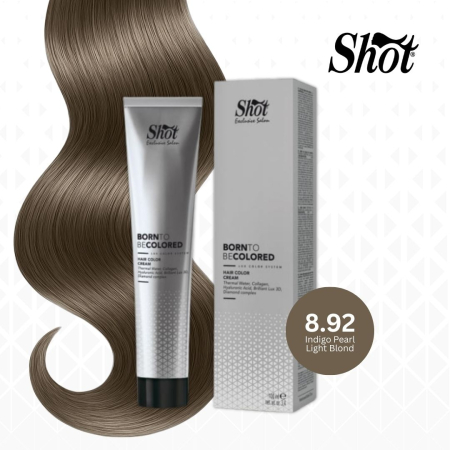 Vopsea de par profesionala aramiu - Vopsea profesionala pentru par 100 ml - SHOT - BTB COLORED - 8.92