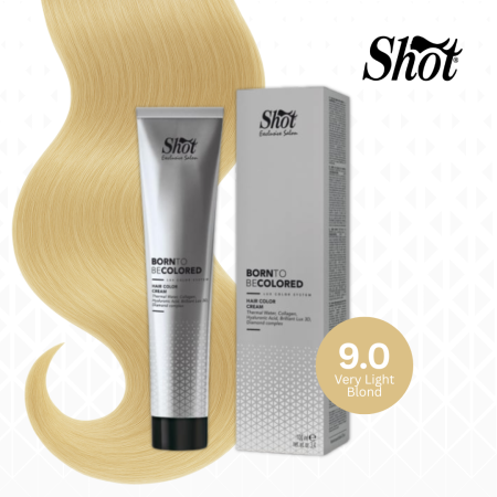 Vopsea de par profesionala aramiu - Vopsea profesionala pentru par 100 ml - SHOT - BTB COLORED - 9.0