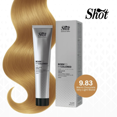 Vopsea semipermanenta profesionala - Vopsea profesionala pentru par 100 ml - SHOT - BTB COLORED - 9.83