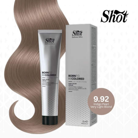 Vopsea de par profesionala aramiu - Vopsea profesionala pentru par 100 ml - SHOT - BTB COLORED - 9.92