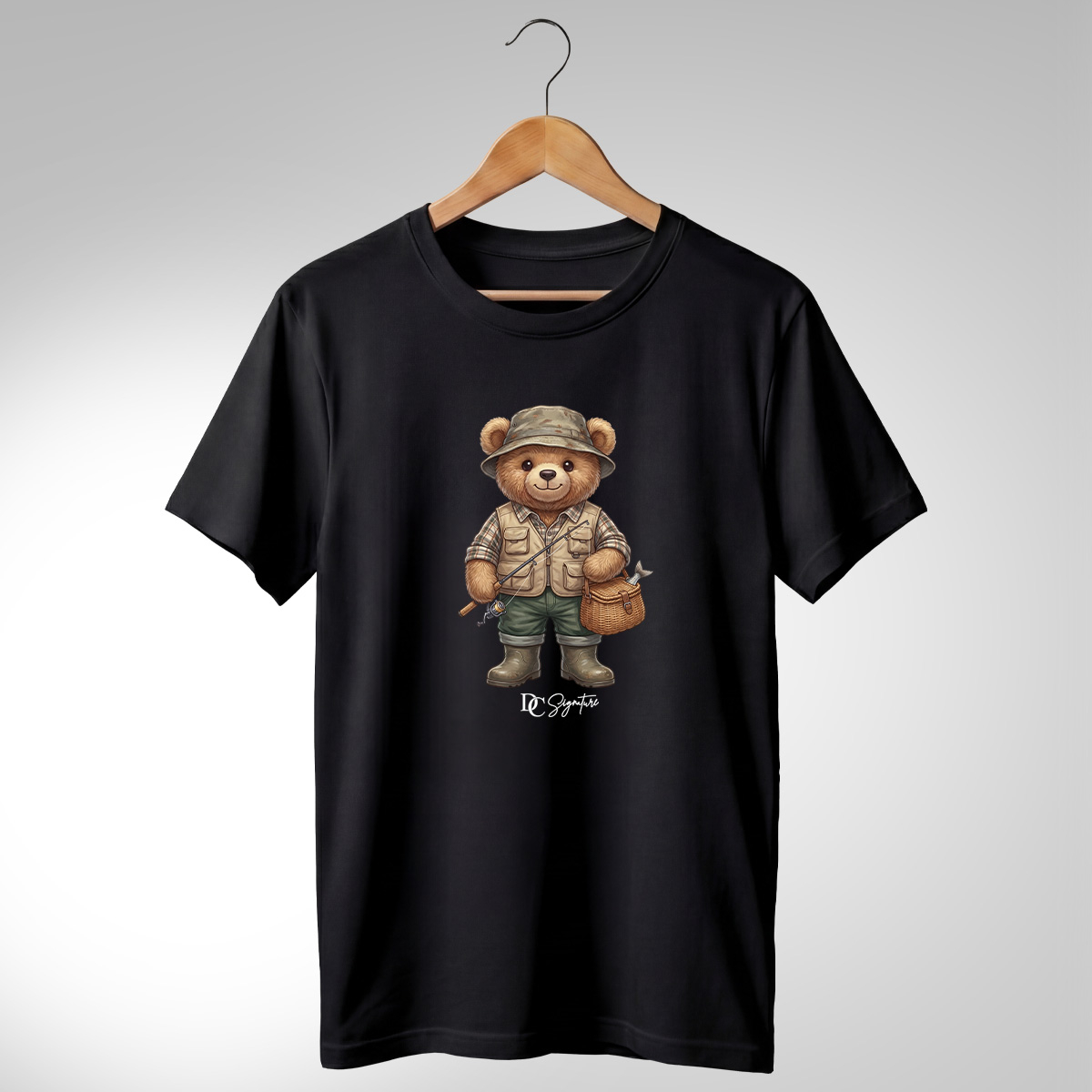 Tricou cu ursuleț pescar – coș cu pește [2]