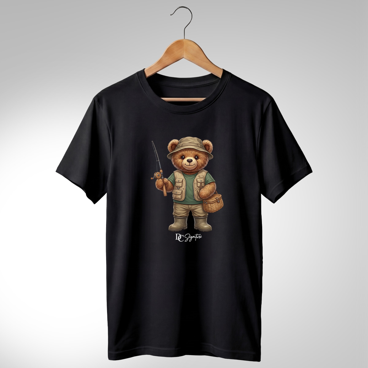 Tricou cu ursuleț pescar – coș de pescuit [2]