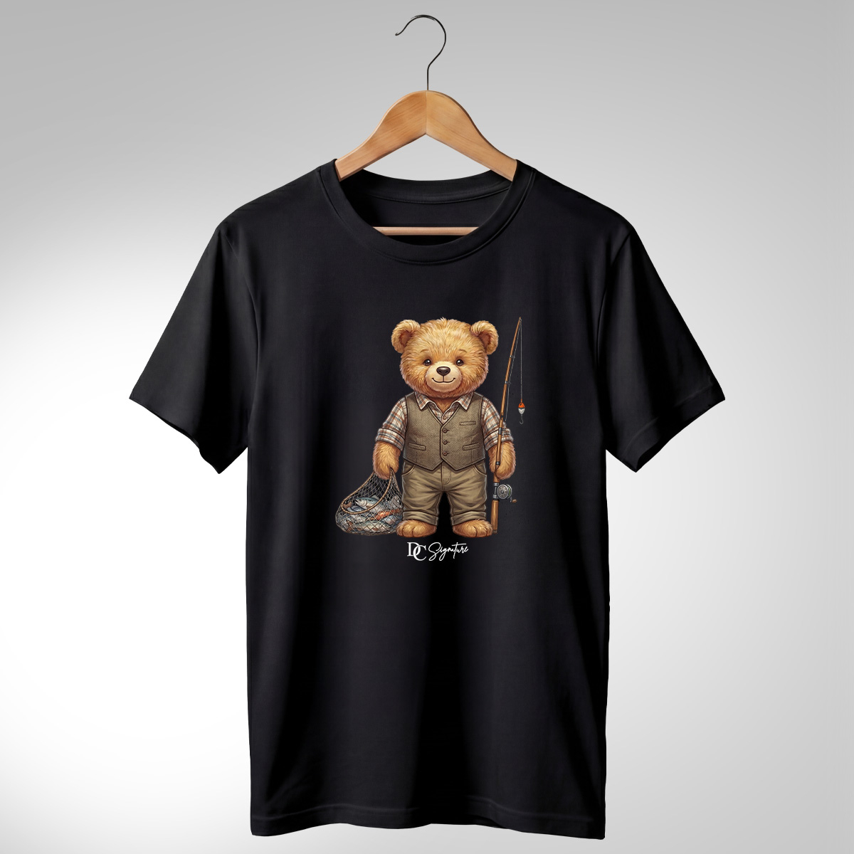 Tricou cu ursuleț pescar – stil clasic [2]