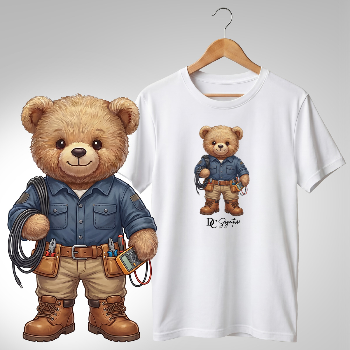 Tricou personalizat "Ursuleț Electrician" [2]