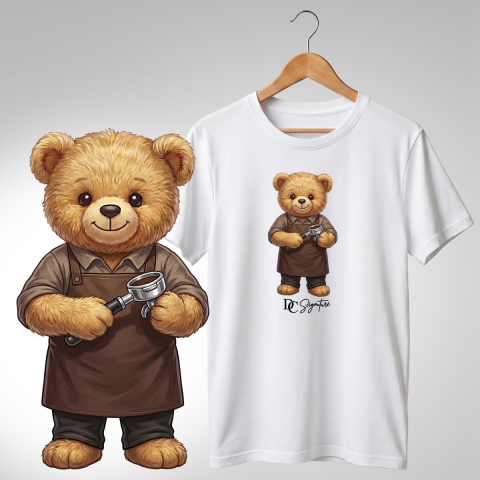 Bar-Restaurant-Fast Food - Tricou personalizat "Ursuleț Barista"