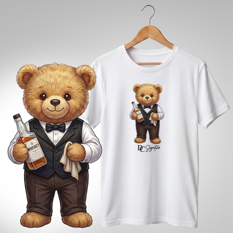 Bar-Restaurant-Fast Food - Tricou personalizat "Ursuleț Barman"