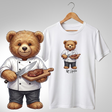Bar-Restaurant-Fast Food - Tricou personalizat "Ursuleț bucătar"