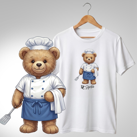 Bar-Restaurant-Fast Food - Tricou personalizat "Ursuleț bucătar"