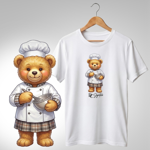 Bar-Restaurant-Fast Food - Tricou personalizat "Ursuleț bucătar"
