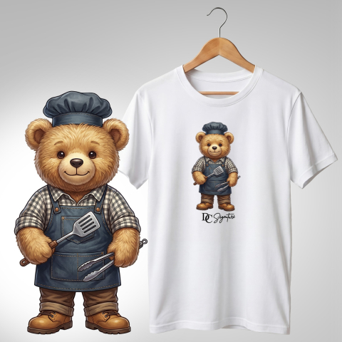 Bar-Restaurant-Fast Food - Tricou personalizat "Ursuleț Grill Chef"