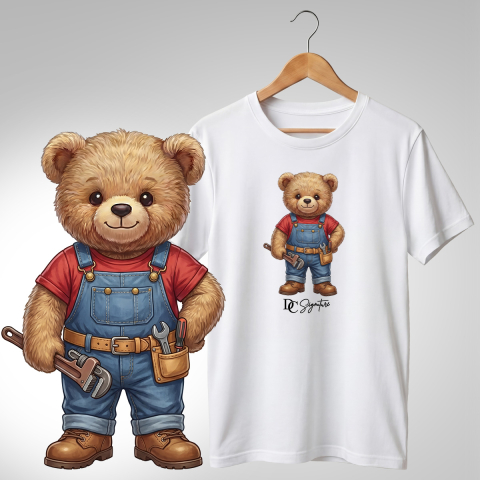Meseriași - Tricou personalizat "Ursuleț Instalator"