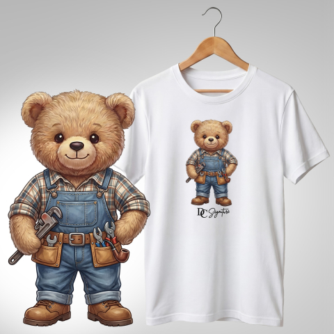 Meseriași - Tricou personalizat "Ursuleț Instalator"