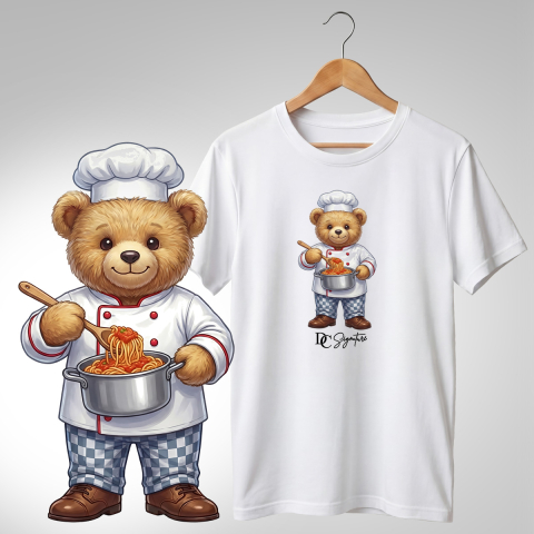 Bar-Restaurant-Fast Food - Tricou personalizat "Ursuleț Pasta Chef"