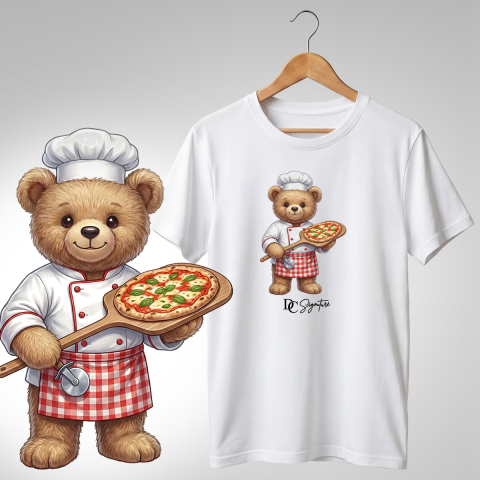 Bar-Restaurant-Fast Food - Tricou personalizat "Ursuleț pizzer"