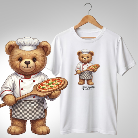 Bar-Restaurant-Fast Food - Tricou personalizat "Ursuleț pizzer"