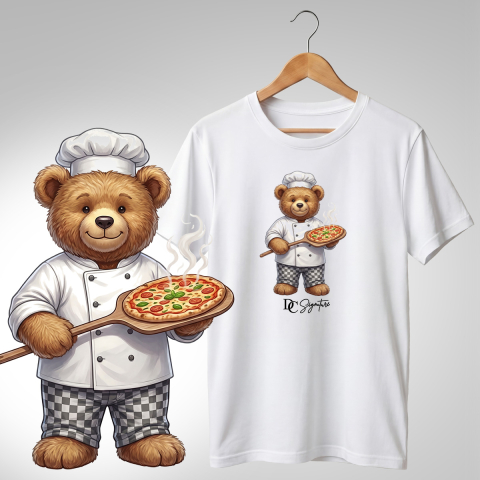 Bar-Restaurant-Fast Food - Tricou personalizat "Ursuleț pizzer"