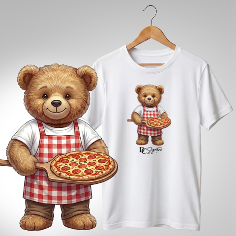 Bar-Restaurant-Fast Food - Tricou personalizat "Ursuleț pizzer"