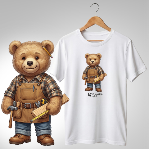 Meseriași - Tricou personalizat "Ursuleț Tâmplar"