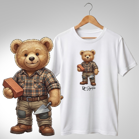 Meseriași - Tricou personalizat „Ursuleț Zidar”