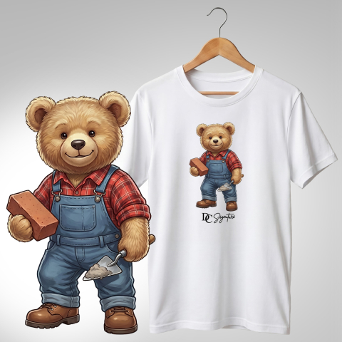 Meseriași - Tricou personalizat "Ursuleț Zidar"