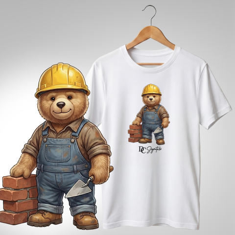 Meseriași - Tricou personalizat "Ursuleț Zidar"