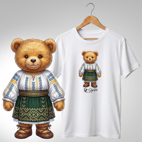 Port Tradițional - Tricou personalizat "Ursuleți port tradițional românesc"