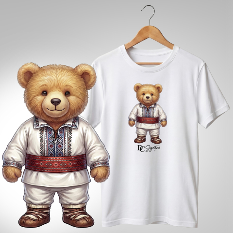 Port Tradițional - Tricou personalizat "Ursuleți port tradițional românesc"