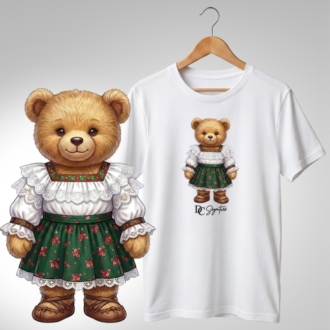 Port Tradițional - Tricou personalizat "Ursuleți port tradițional românesc"