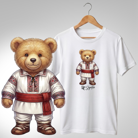 Port Tradițional - Tricou personalizat "Ursuleți port tradițional românesc"