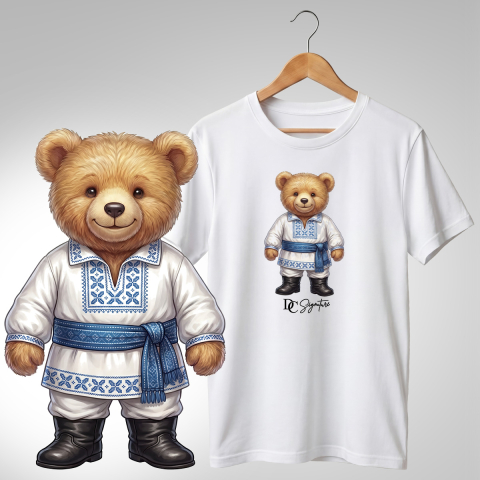 Port Tradițional - Tricou personalizat "Ursuleți port tradițional românesc"