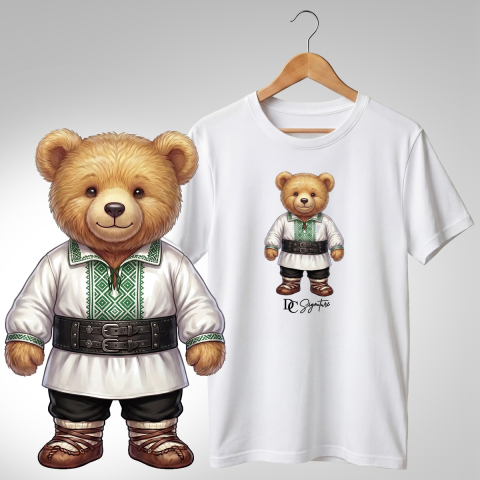 Port Tradițional - Tricou personalizat "Ursuleți port tradițional românesc"