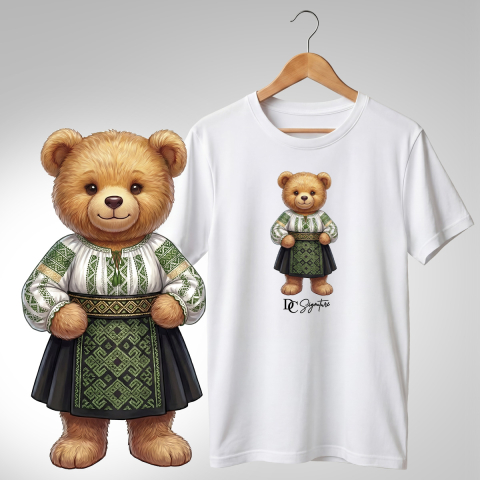 Port Tradițional - Tricou personalizat "Ursuleți port tradițional românesc"