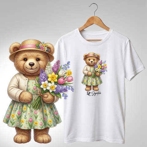 Colecția Ursuleți Cu Flori - Tricou "Ursuleț cu Flori" - DC Signature