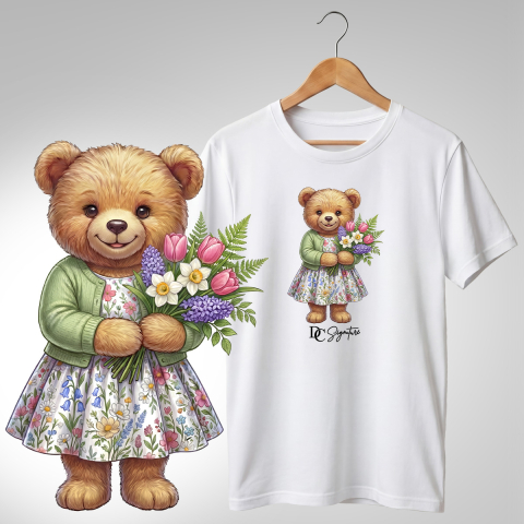 Colecția Ursuleți Cu Flori - Tricou "Ursuleț cu Flori" - DC Signature